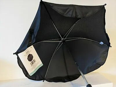Black Clair De Lune Universal Pushchair Sun Parasol Baby Stroller Umbrella • £7.99