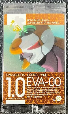 EVA-00 Rei Ayanami Evangelion Wafer Card E-03 BANDAI 2010 Unopened Item Used F/S • $9.99