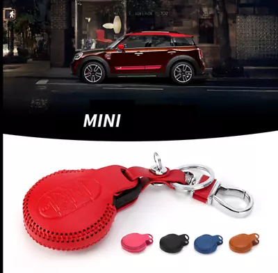 PU Leather Key Case Chain Holder Cover Mini Cooper ONE/S CLUBMAN F60 F55 3st Gen • $17.99