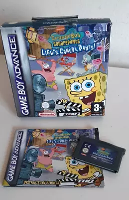 GBA Spongebob Squarepants Lights Camera Pants Gameboy Advance Game PAL Genuine • £14.25