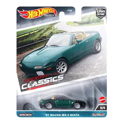 Hot Wheels HKC68 Modern Classics: '91 Mazda MX-5 Miata 1:64 Premium Diecast Car • £13.95