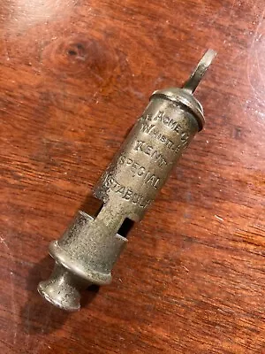 £75 • Buy Vintage Rare WW2 Era J Hudson & Co Acme City 'Kent Special Constabulary' Whistle