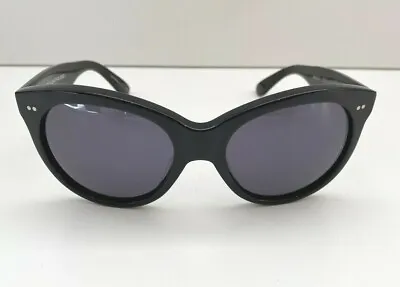 £285 • Buy Oliver Goldsmith Manhattan Sunglasses Shiny Black Frame Audrey Hepburn