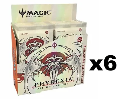 SEALED CASE! 6x Collector Booster Box Phyrexia: All Will Be One MTG • $1257.06