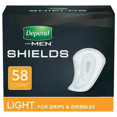 $15.62 • Buy Depend Men's Light Incontinence Shield, Odor Control, Comfortable - 58 Count