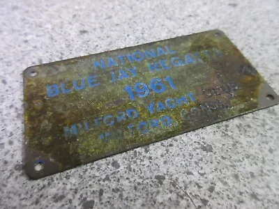 VINTAGE MILFORD YACHT CLUB  CT 1961 Brass Nameplate SAILING BOATING • $30