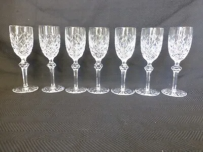 $195 • Buy Seven Waterford Crystal Powerscourt Pattern 6 3/8  Sherry Glasses