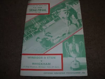 £4.99 • Buy Windsor & Eton V Whickham Fa Vase Semi Final 1st Leg 21st March 1981