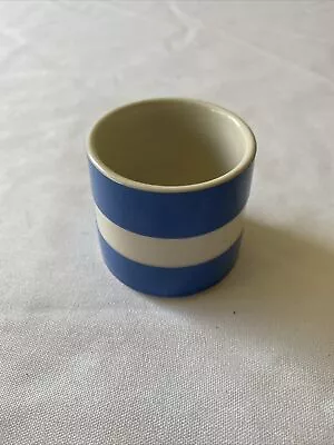 T G Green Cornishware Blue & White ~ Judith Onions Egg Cup RARE. • £10