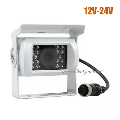 White 4Pin 18 LED IR Car Rear View Reverse Backup Camera  For Bus Truck 12V-24V • $22.49