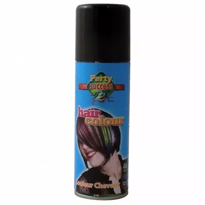 Party Success Temporary Wash Out Hair Colour BLACK 125ml Spray FAST & FREE P&P! • £6.95