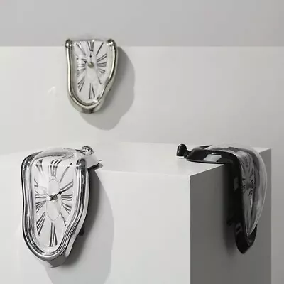 Melting Wall Clock Silent Watch For Decorative Home Office Shelf Desk Table Gift • $18.99