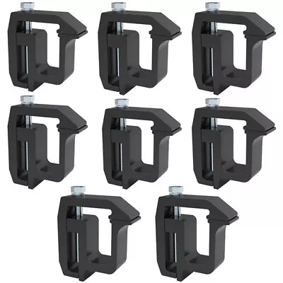 8 PCS Clamps Truck Caps Topper Camper Shell Mounting Heavy Duty Aluminum Black • $36.89