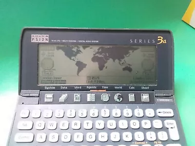 PSION SERIES 3A UK 2MB PALMTOP PDA Books Case  Cable Original Boxes WORKING • £25.99