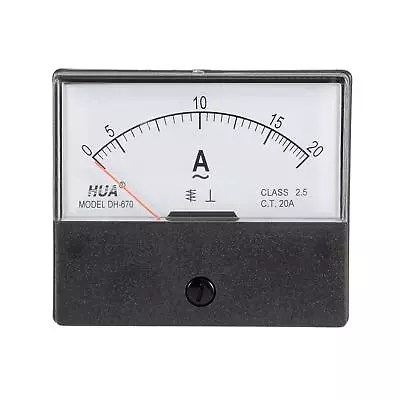 AC 0-20A Analog Panel Ammeter Gauge Ampere Current Meter DH-670 • £9.47