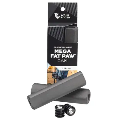 Wolf Tooth MEGA Fat Paw Cam Grips Black — AUS STOCK — Handlebar Grip MTB • $61.99