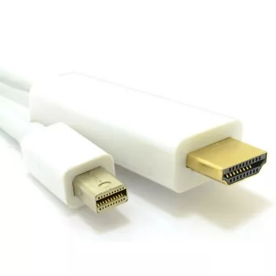 NEW Cablenet 2m Mini DisplayPort To HDMI Adapter Cable White 32-2402 MDP Male UK • £4.98