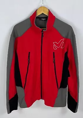 Men's MILLET POLARTEC Full Zip Outdoor Alpine Full Zip Fleece Jacket Red Size • $50.99