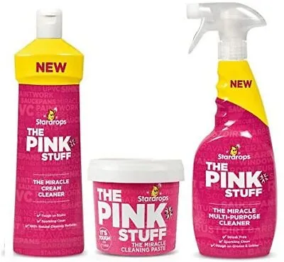 The Pink Stuff Miracle Cleaning Set Triple Pack Mrs Hinch Approved • £8.90