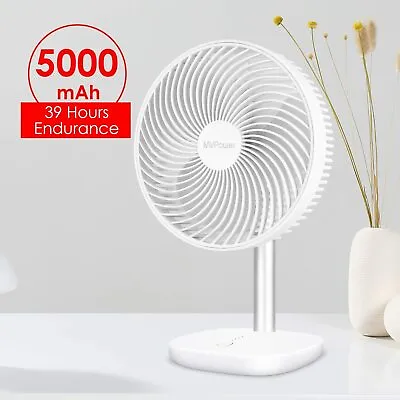 £17.99 • Buy USB Desk Fan Oscillating 4 Speed Cooling Home Office Portable Silent Table Fans