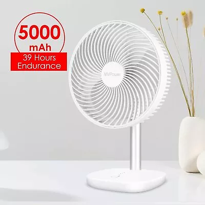 £17.99 • Buy USB Desk Fan Oscillating 4 Speed Cooling Home Office Portable Silent Table Fans