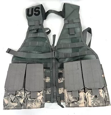 New US Army ACU MOLLE Fighting Load Carrier Bearing Vest W Blackhawk Mag Pouches • $44.99