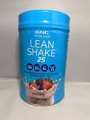 GNC Total Lean Shake 25 Mixed Berry 22 Oz High Protein Meal Replacement Vitamin • $31.72