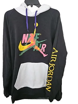 Nike Air Jordan Mashup Logo Jumpman Fleece Mens Pullover Hoodie Xxl  • $29.99