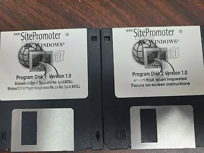 Vintage 3.5 Disk Site Promoter For Windows Version 1.0 3.1 95 • $14.99