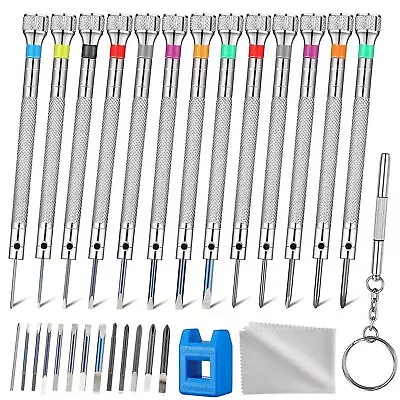 13PCS Professional Watch Screwdriver Set Micro Precision Glasses Repair Kit W • $16.44