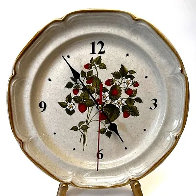 Vintage International China La Fraise Plate Wall Clock New Quartz Movement • $33.60