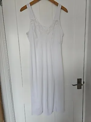 New White Lace Trim M&S Full Slip  Comfort White Size 12 • £4.99