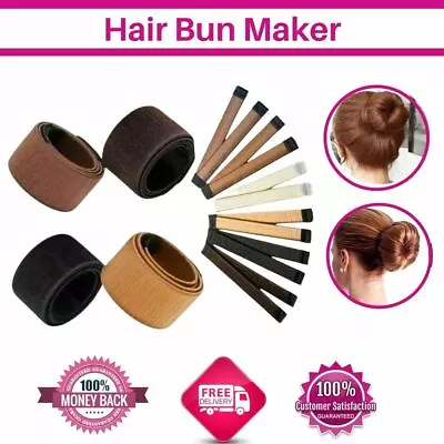 Hair Bun Maker French Magic Donut Twist Bands Easy Snap Tool Former DIY Styling • £2.98