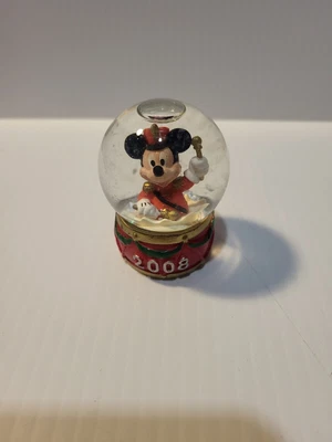 $10.15 • Buy Disney JC Penney 2.5  Miniature Christmas Snow Globe 2008 Mickey Mouse