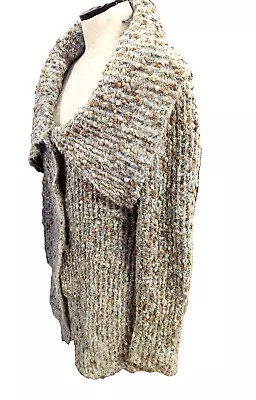 Anthropologie Curio Chuncky Knit  Sweater Coat Size M Vintage Boho Goblin Core • $29.95