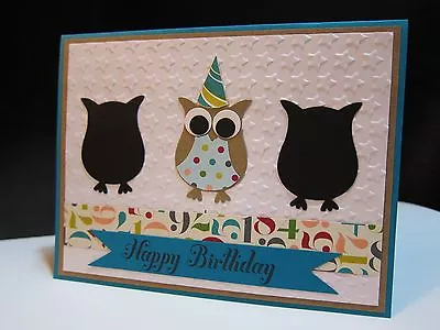 Stampin Up  HAPPY BIRTHDAY  Owl Punch Handmade Card • $3