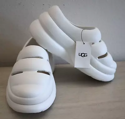 UGG 1132890 Women Sz 7 Bright White Water Resistant Slip-On Sport Yeah Clogs $70 • $33.32