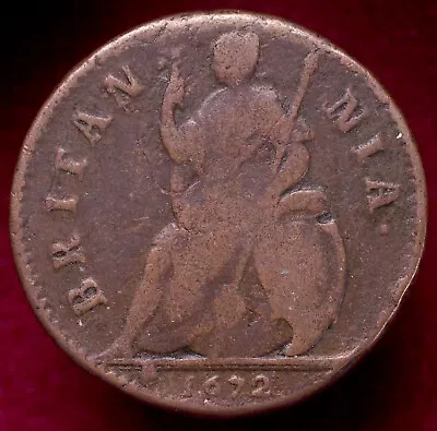 Great Britain Farthing 1672 - King Charles II (L0503) • £40