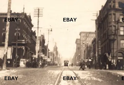 Vintage OOAK Snapshot Photo Mainstreet Buildings Trolley People Butte Montana • $99.99