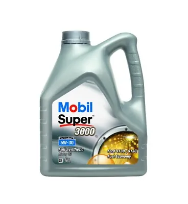 4L Mobil Super 3000 FE 5W30 Engine Oil For Ford 913D 913C ACEA A5/B5 Full Synth. • $50.27