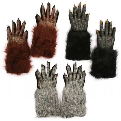 Werewolf Costume Gloves Adult Wolfman Halloween Fancy Dress • $11.07
