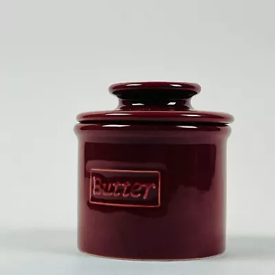 Butter Bell Crock By L.Tremain 2013 Red Ceramic 4.5  Kitchen Container • $27.99