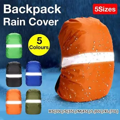 Outdoor Foldable Backpack WaterProof Rain Cover Rucksack Camping Travel Bag AU • $11.83