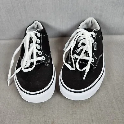 Vans Off The Wall Classic Black Comfort Shoes TB4R Womens Size 6 • $11.95