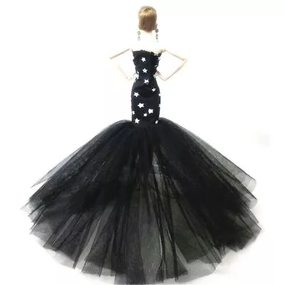 Black Star Mermaid Clothes For 1/6 Doll Dress Fishtail Gown Dress For 11.5  Doll • $5.13