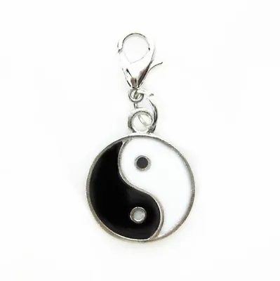 Yin  Yang Charm Bracelet Traditional Clip On Charms Chain Yang Black White Gift • £3.29