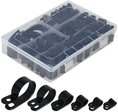 £14.99 • Buy High Quality Assorted Box Of Black Nylon Plastic P Clips - 200 Pieces