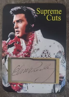 Supreme Cuts Elvis Presley Facimile Autograph Limited Edition Card No. 37/50 • $19.99