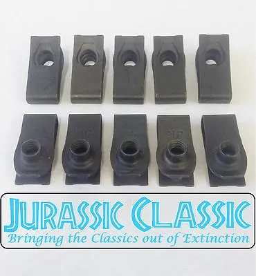 1946-1980 Ford 10pk 1/4-20 Extruded Fender U-Nuts Clips Hood Body Panel Glovebox • $16.93