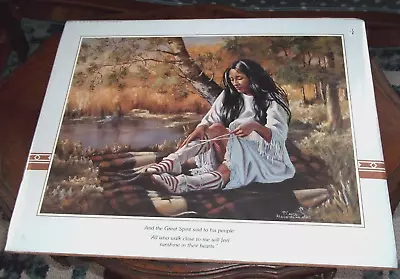 Vintage Sealed 1987 Leanin Tree Sidekick Print Native American Great Spirit • $29